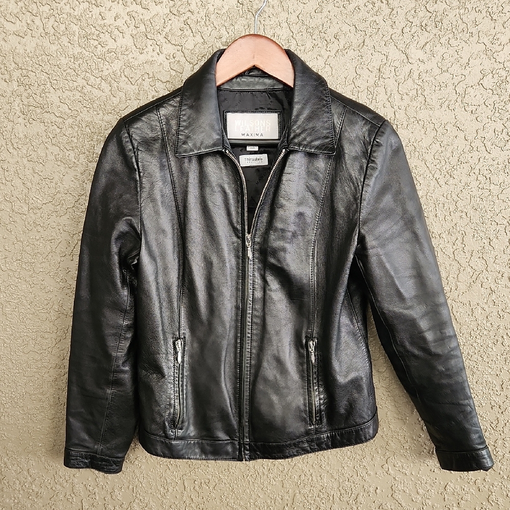 Wilsons Leather Maxima Thinsulate Black Leather Jacket